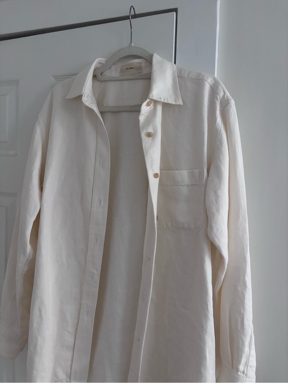 The Row Linen Nesson Shirt — White